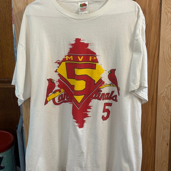 Albert Pujols's and his Signature St. Louis Cardinal Number #5  XL T-Shirt - Picture 1 of 9